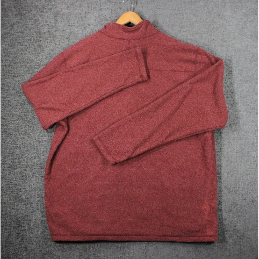 The North Face Mens XXL 1/4 Zip Fleece Pullover Burgundy Red Heathered 0841
